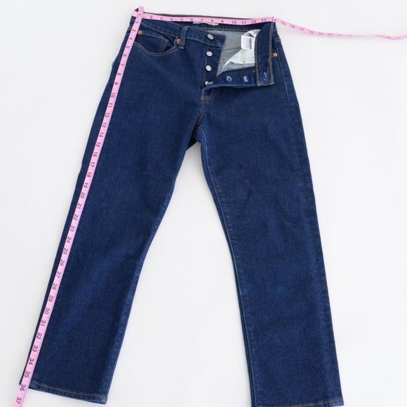 Levi's Wedgie Straight Leg High Rise Western Fringe Pocket Jeans - Picture 3 of 15